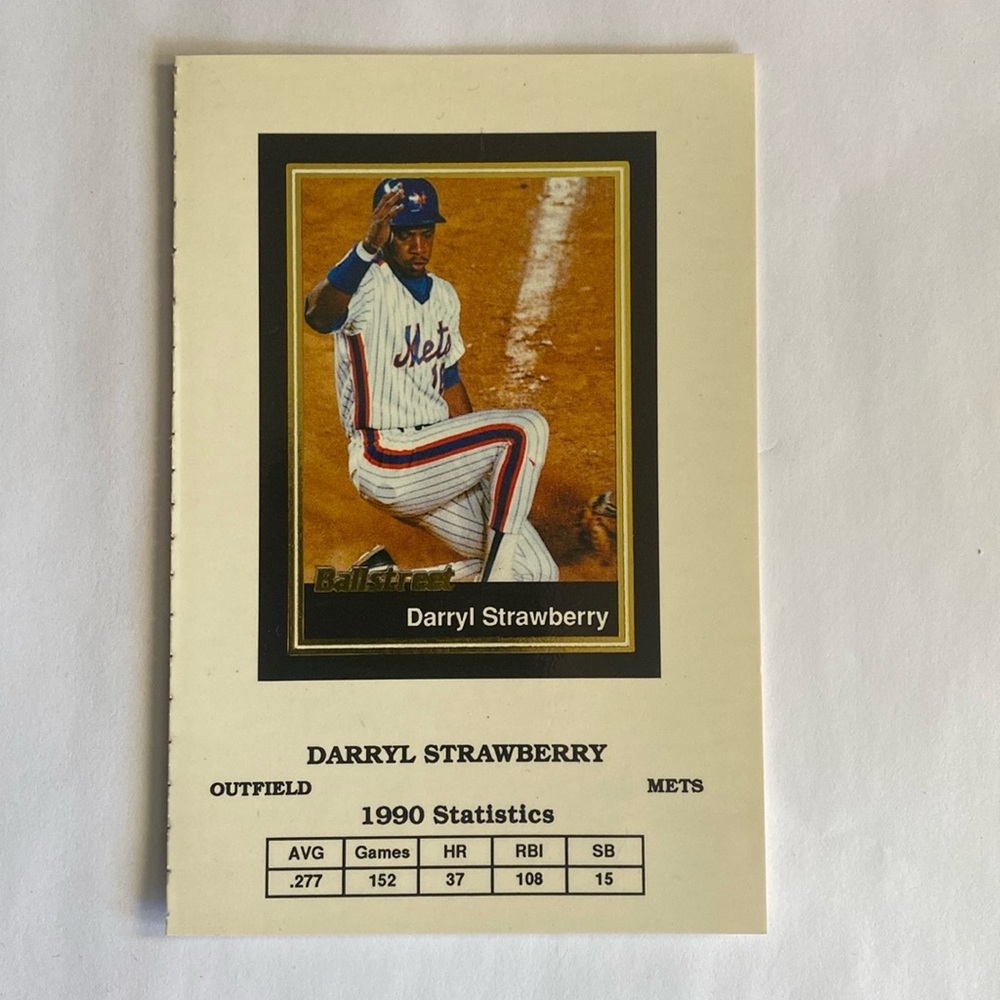 1991 Ballstreet #1 Darryl Strawberry Mets (MISC12)